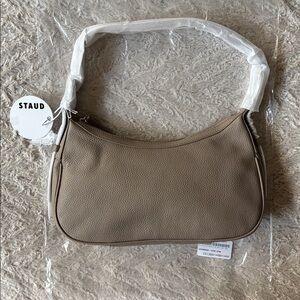 NEW Staud Women Pine Shoulder Bag color Taupe AUTHENTIC
